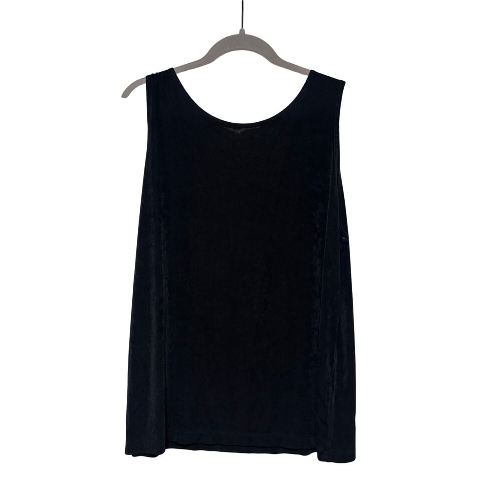 Chico's Black Velvet Tank Top Sz M Stretch Soft - Picture 7 of 7